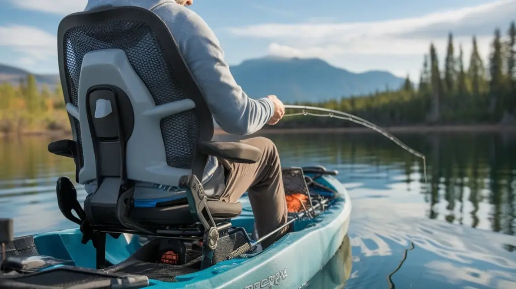 Organized kayak storage solutions, featuring tackle boxes and compartments for efficient gear management.