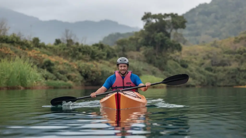 Comparative image of various types of kayaking shorts, including board shorts and quick-dry options, highlighting their benefits.