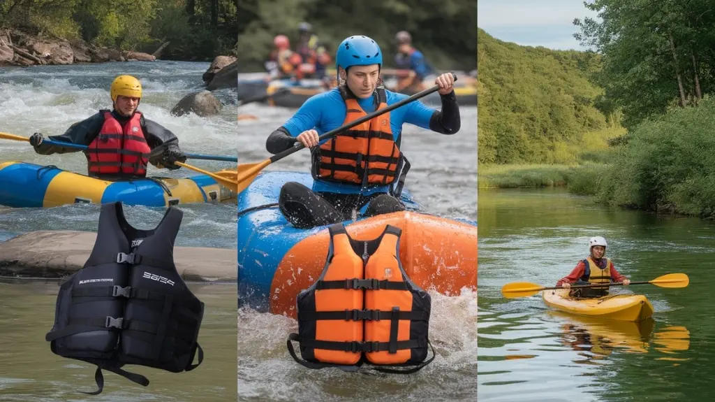 Rafting Escapes 03 top pfd models different rafting scenarios