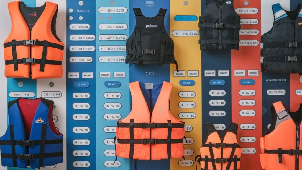 Price-value analysis of different rafting PFD models, highlighting key features and affordability.