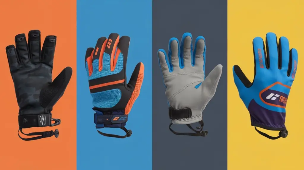 Display of the top recommended canoeing gloves for 2025, highlighting features and benefits for rafters seeking quality gear.