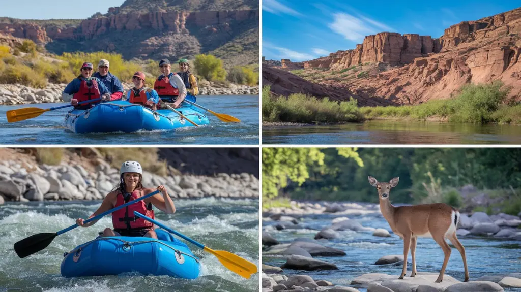 Highlights of rafting in Buena Vista featuring diverse groups, scenic landscape, and wildlife.