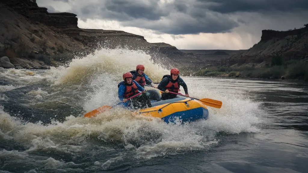 Advanced whitewater rafting through challenging rapids on Snake River, Jackson Hole