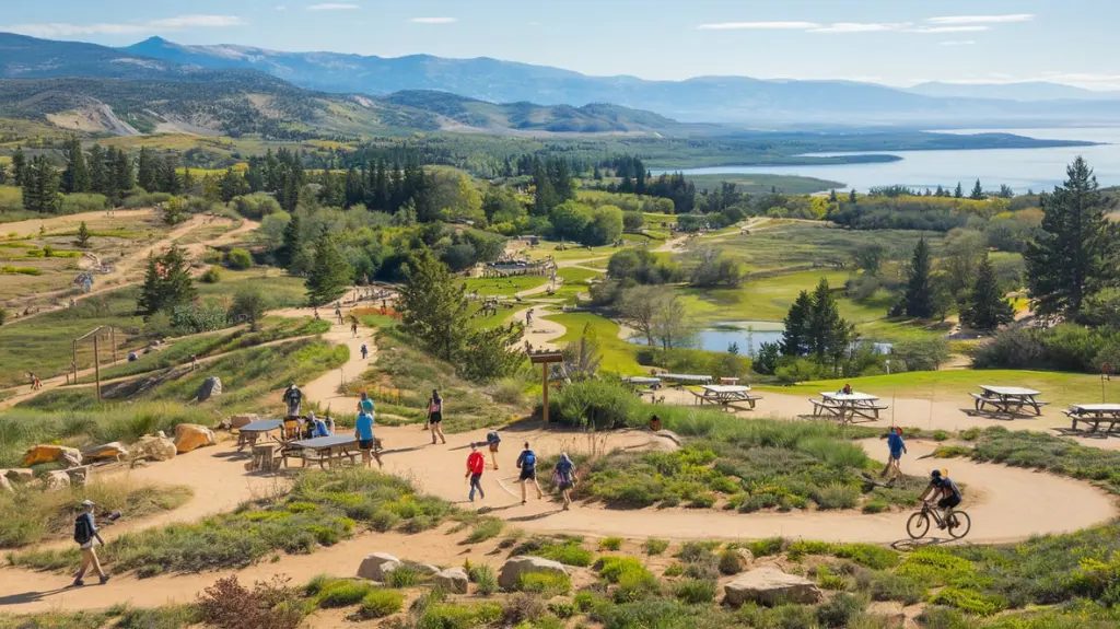 Panoramic view of Buena Vista's outdoor gems such as hiking and biking trails.