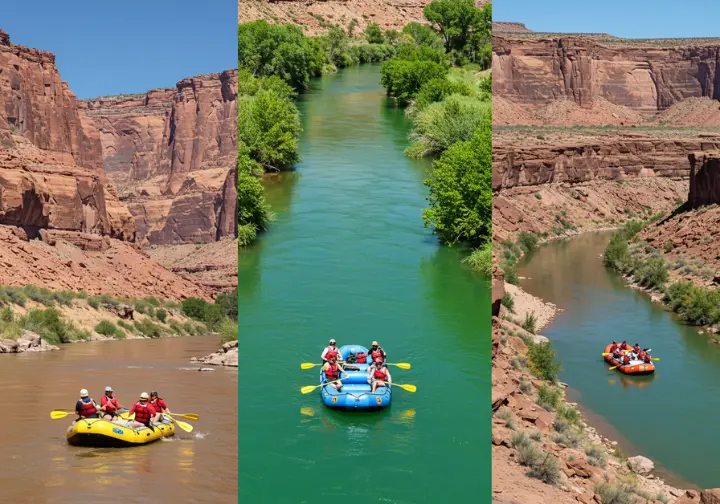 Colorado, Green, and San Juan rivers highlighted as top Utah rafting destinations.