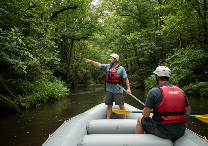 An authentic rafting experience on the Martha Brae, guided by a knowledgeable raft captain.