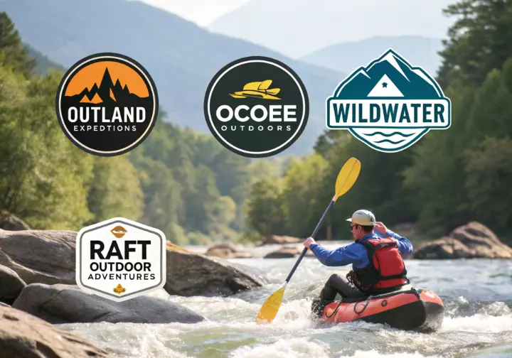 Logos of top rafting companies near Chattanooga