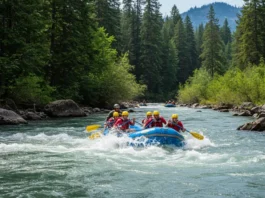 Thrilling white water rafting on the Wenatchee River near Leavenworth, Washington, showcasing expert service and scenic beauty.