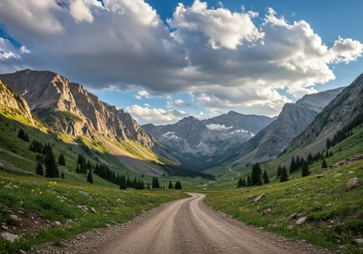 Panoramic view of Ouray, Colorado, showcasing its stunning mountain landscape, perfect for Jeep tours.