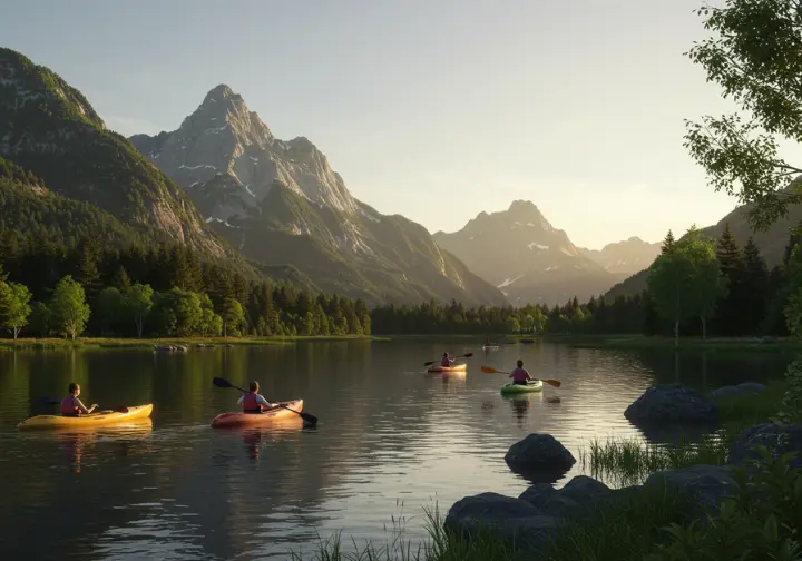 Kayaking and other recreational activities on Lake George beyond whitewater rafting.