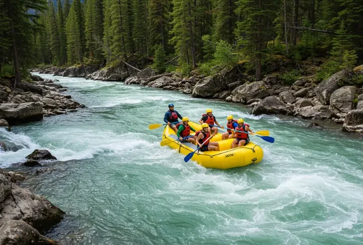 Whitewater rafting adventure on the Animas River in Durango, Colorado.