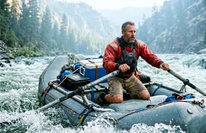 Raft Size Guide for Every River and Crew Loaded whitewater raft running a Class III rapid, river guide reading the line ahead