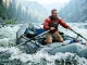 Raft Size Guide for Every River and Crew Loaded whitewater raft running a Class III rapid, river guide reading the line ahead