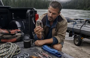 4 Carabiners or Your Raft Pin Kit Is Just Parts Raft pin kit components laid out on a tailgate with locking carabiners counted before a river trip