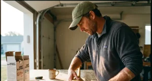 Is Your Raft Paddle Worth Repairing? Here’s How Rafter inspecting a cracked raft paddle blade on a garage workbench before repair
