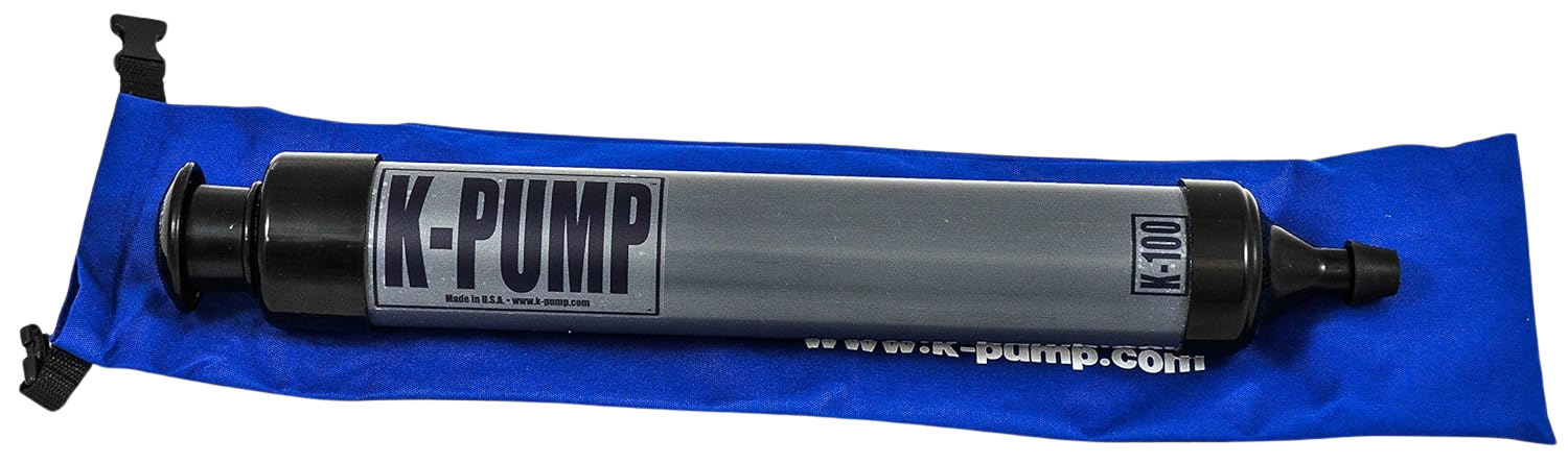 K-Pump K-100 compact barrel pump for inflatable kayaks and small rafts