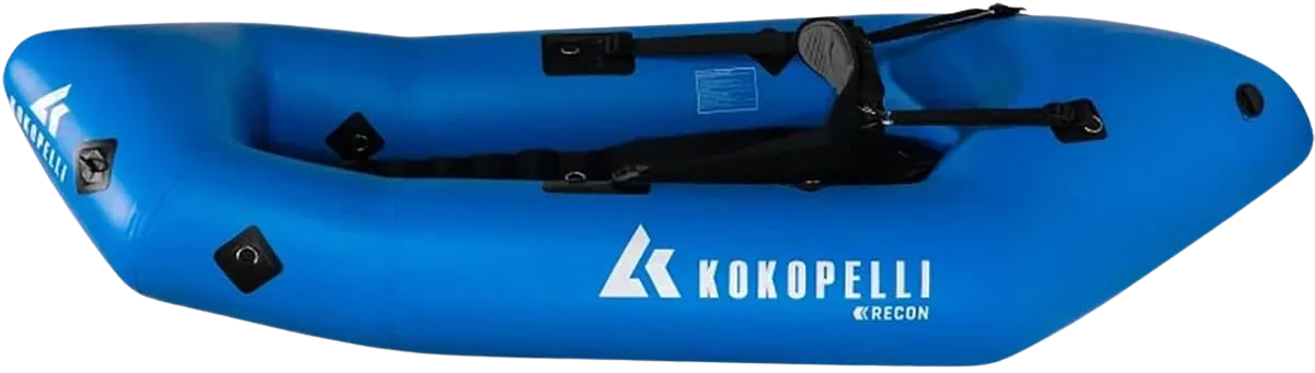 Kokopelli Recon Self-Bailing burly whitewater packraft in PVC