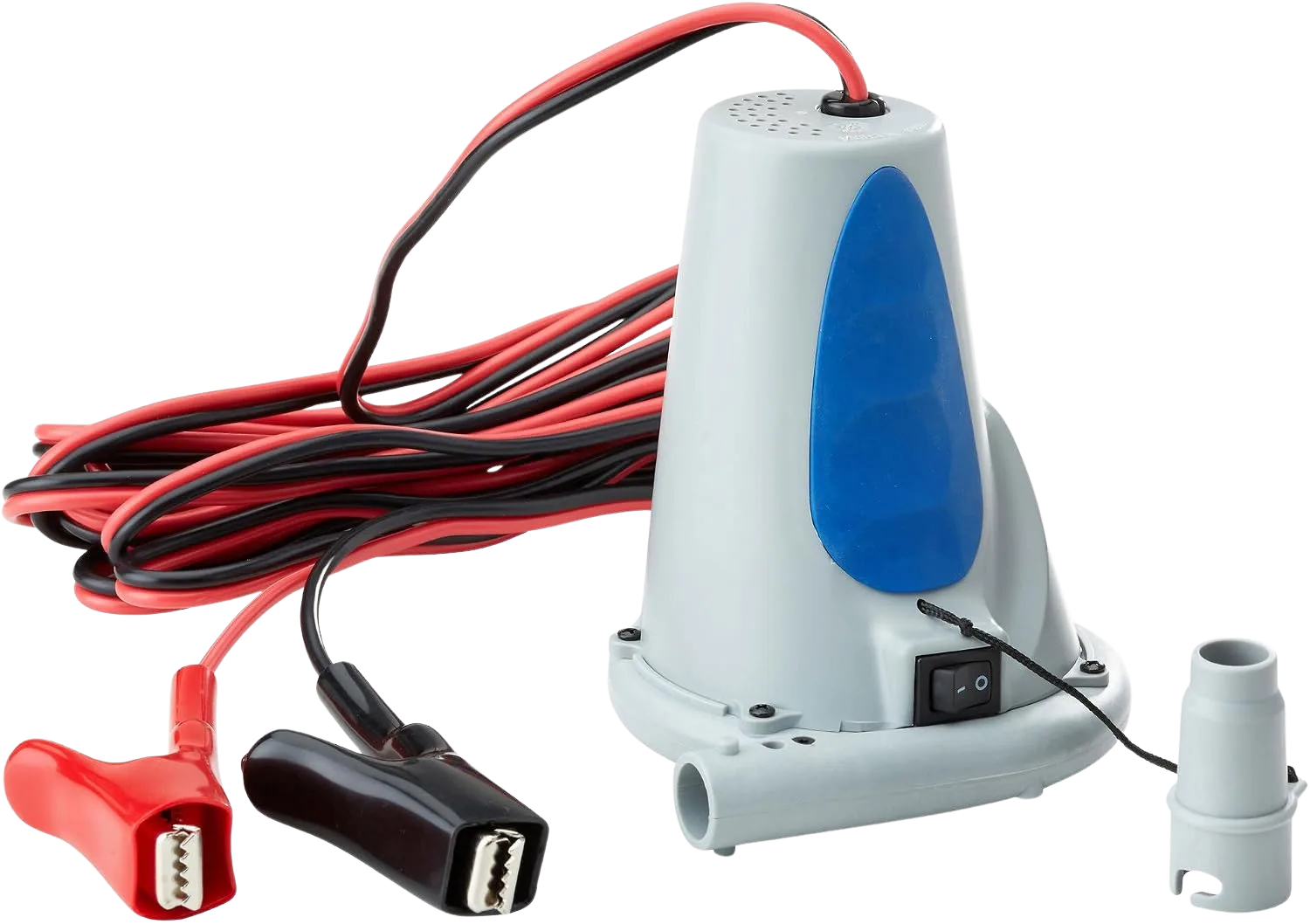 NRS Blast 12V inflator with battery clamps for raft bulk fill
