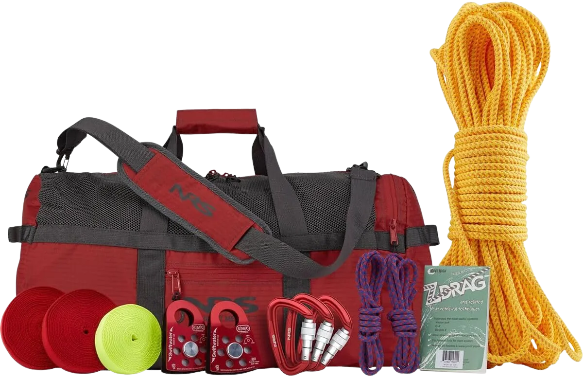 NRS Z-Drag Kit with static rescue rope for unpinning a raft