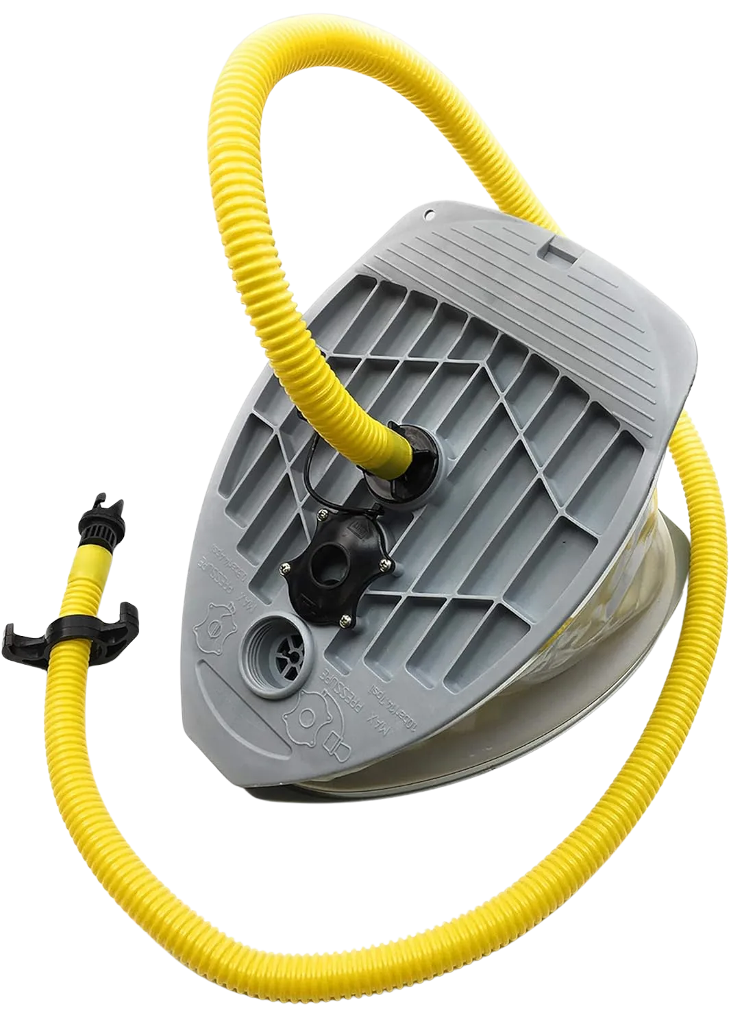 Seamax 9L double-chamber foot pump as a no-battery raft backup