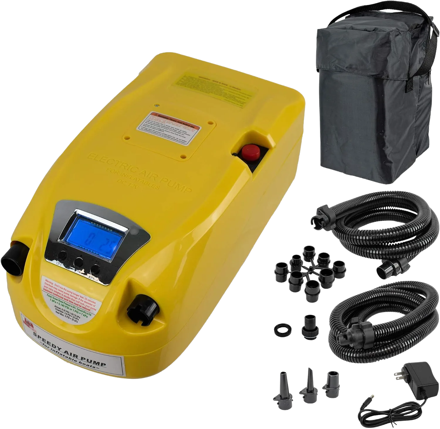 Seamax Portable 12V two-stage electric air pump for rafts