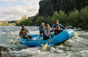 Why Self-Bailing Beats Bucket Boats Until It Doesn’t Self-bailing raft floating high through a wave train with water draining off the floor