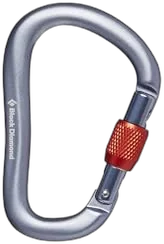 Black Diamond RockLock screwgate pear-shaped carabiner for rescue rigging