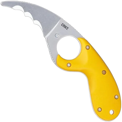 CRKT Bear Claw blunt-tip river rescue knife with oversized finger hole