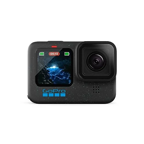 GoPro HERO12 Black action camera mounted for whitewater rafting