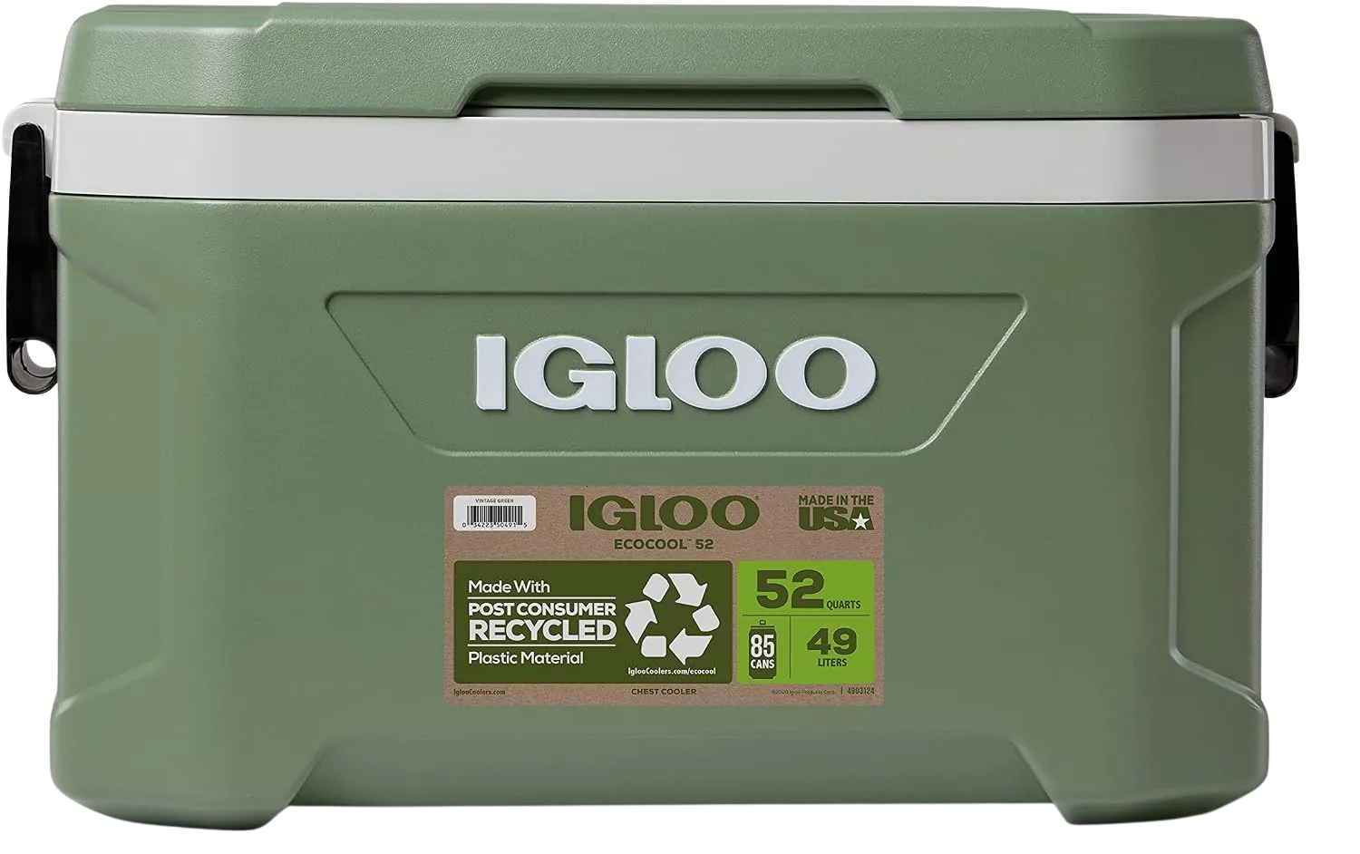 Igloo ECOCOOL Latitude 52 budget injection-molded cooler for weekend rafting
