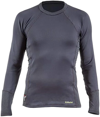 Kokatat OuterCore paddlesport base layer worn under a drysuit for rafting