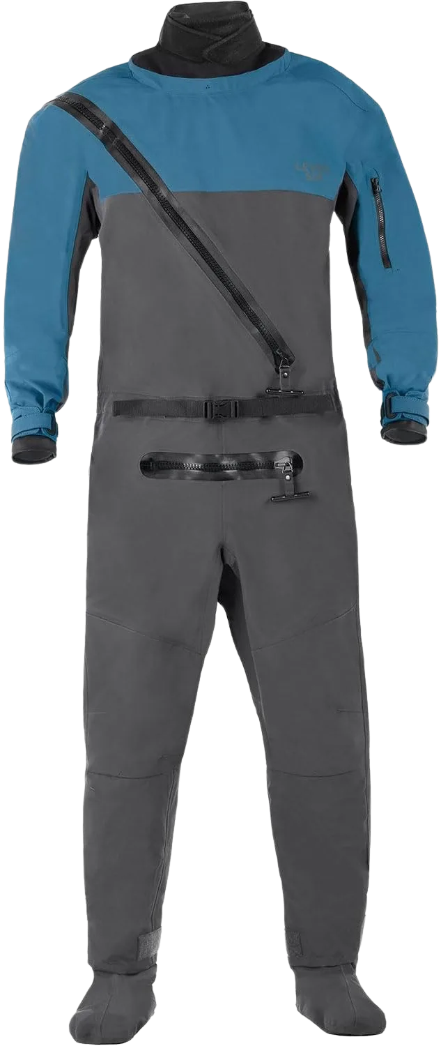 Level Six Loki mid-tier rafting drysuit with reinforced seat and knees