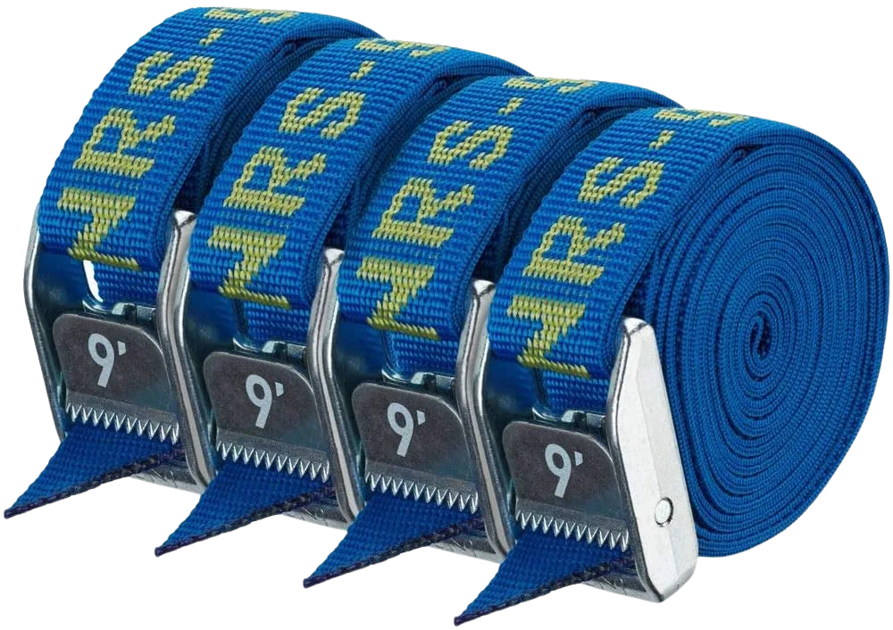 NRS 1 inch HD cam straps for rafts, 4-pack, for core frame rigging