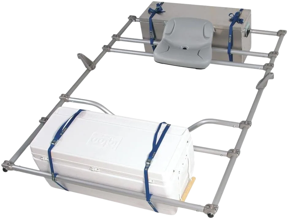 NRS Bighorn II raft frame with room for a cooler and dry box, sized 66 to 88 inches