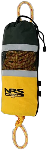 NRS Pro Rescue Throw Rope in yellow for river rescue and haul systems
