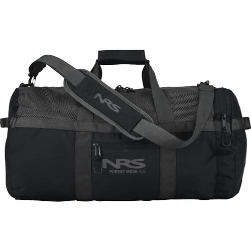 NRS Purest Mesh Duffel Bag 40L, ripstop nylon and mesh soft storage duffel for river camp gear