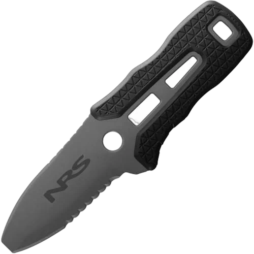 NRS Titanium Co-Pilot compact blunt-tip knife with squeeze-release sheath