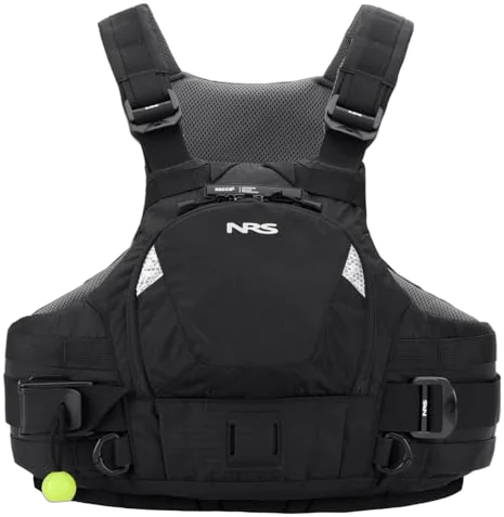 NRS Vector Type V rescue PFD with quick-release belt and side entry for rafting guides