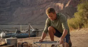 Best Fire Pans for River Trips That Pass a Ranger Check Lightweight fire pan set up on a Grand Canyon sand beach at camp on a multi-day river trip