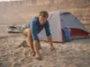 River Camping Tent and Sleep System Buying Guide Freestanding river camping tent pitched on a sandbar above the water line at first light